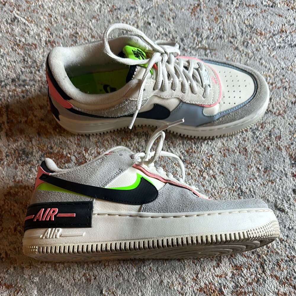 Nike White and Gray Sneakers with Classic Design